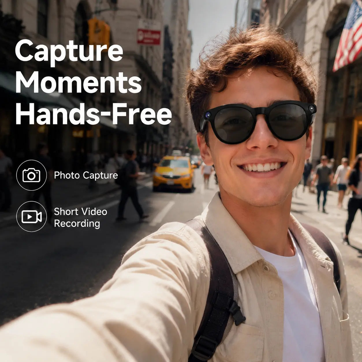 JEYUIN Smart Glasses with Photochromic Lenses, Bluetooth Audio, Hands-Free Photo-Video Capture, Language Translation, Voice Assistant, Wifi, Iphone-Android Compatibility, Vlogging Equipment for Lifestyle, Cool Gifts for Guys & Gifts for Him Sohochic